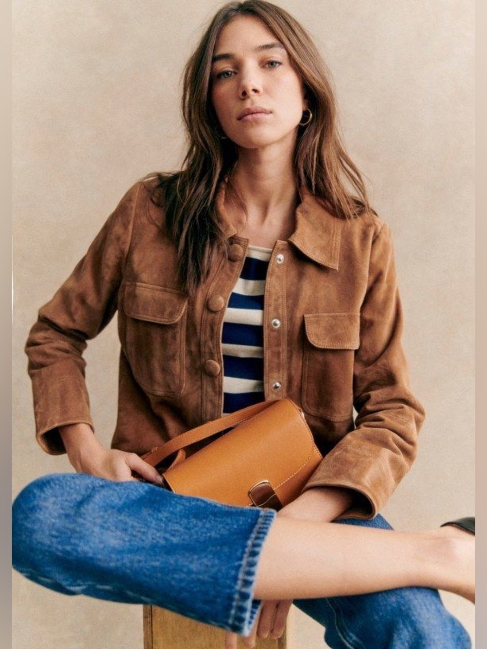 Sezane Suede Fiona Jacket 4/36 RARE